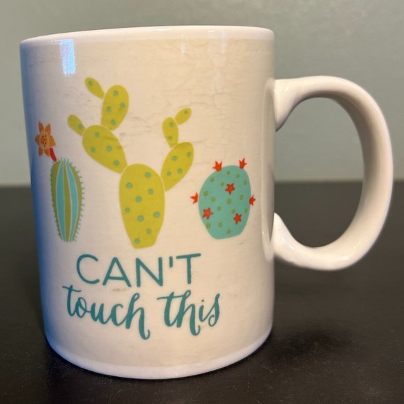 P. Graham Dunn “Can’t Touch This” Ceramic Mug ~ Cacti ~ Cactus ~ Succulents - Picture 2 of 5